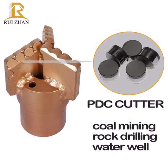 PDC Rock Bits 3 Wings Step Drag Bit Drag Drill Bits Diamond Bit for Rock Drilling Coal Mining